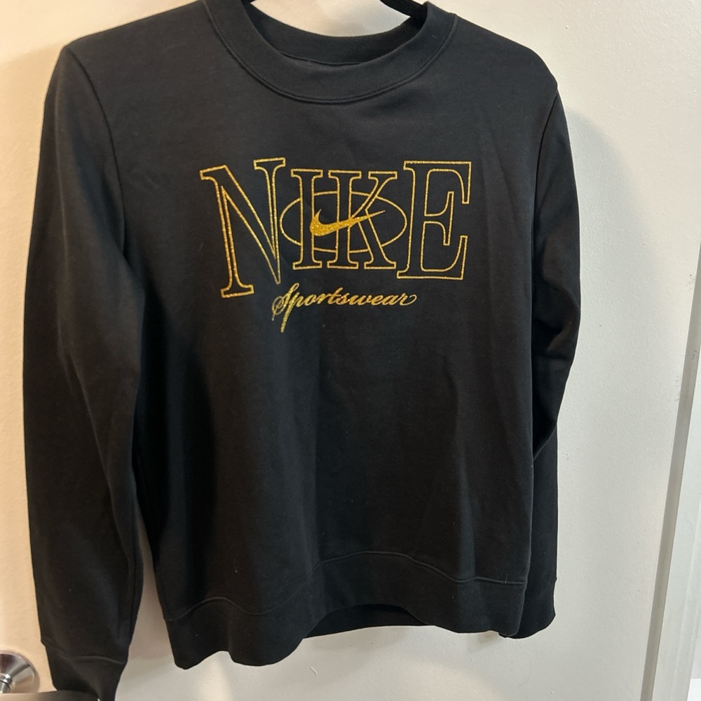 Nike black pullover with Gold Accents